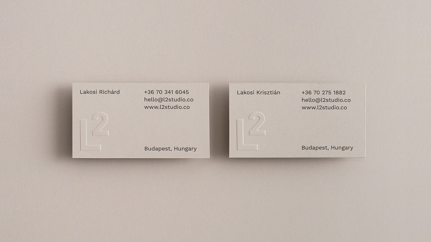 lakosi studio identity l2 red businesscard