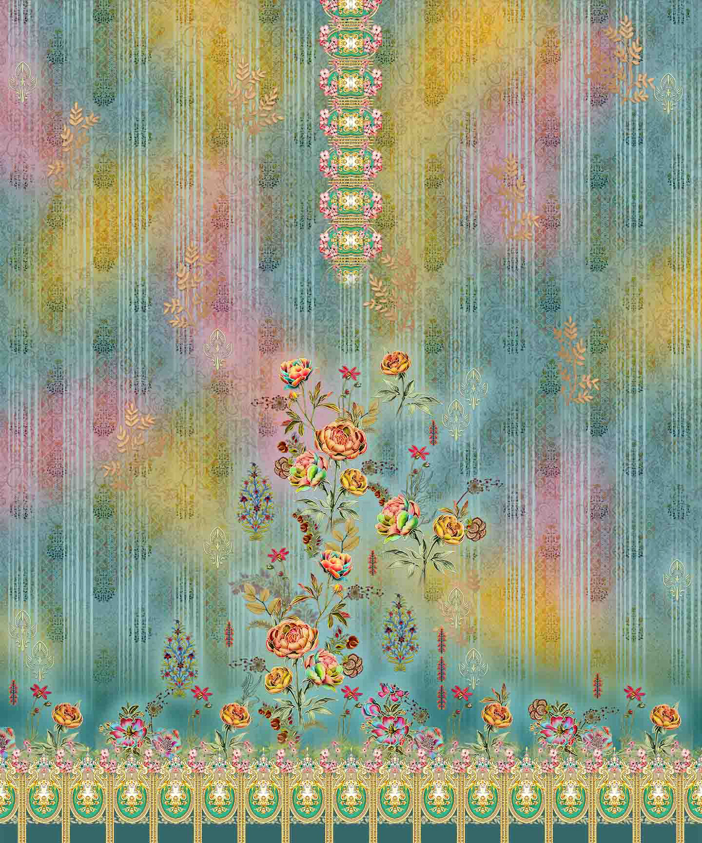 design digital print floral background \textile print