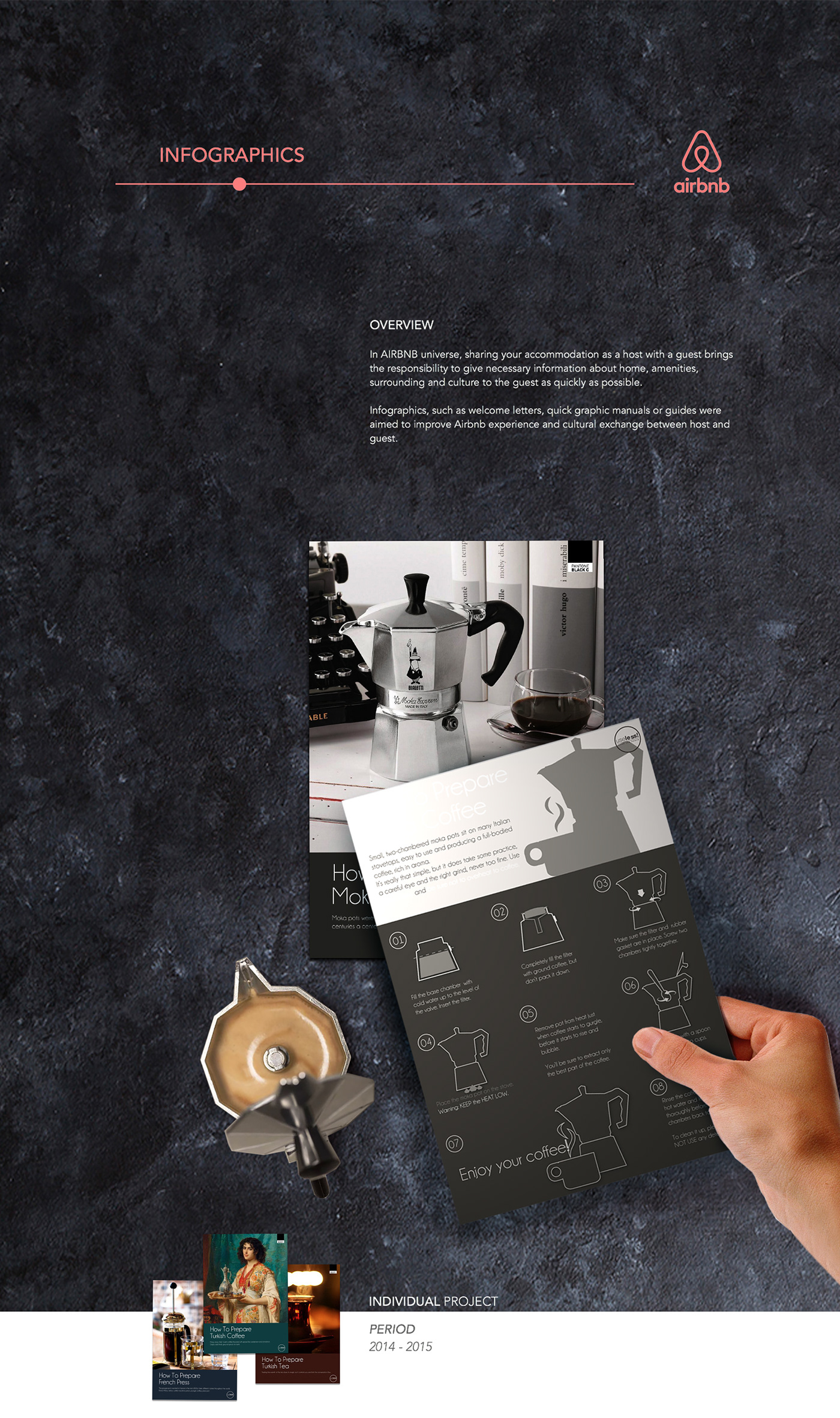Adobe Portfolio graphic design  infographic airbnb experience design manual instruction