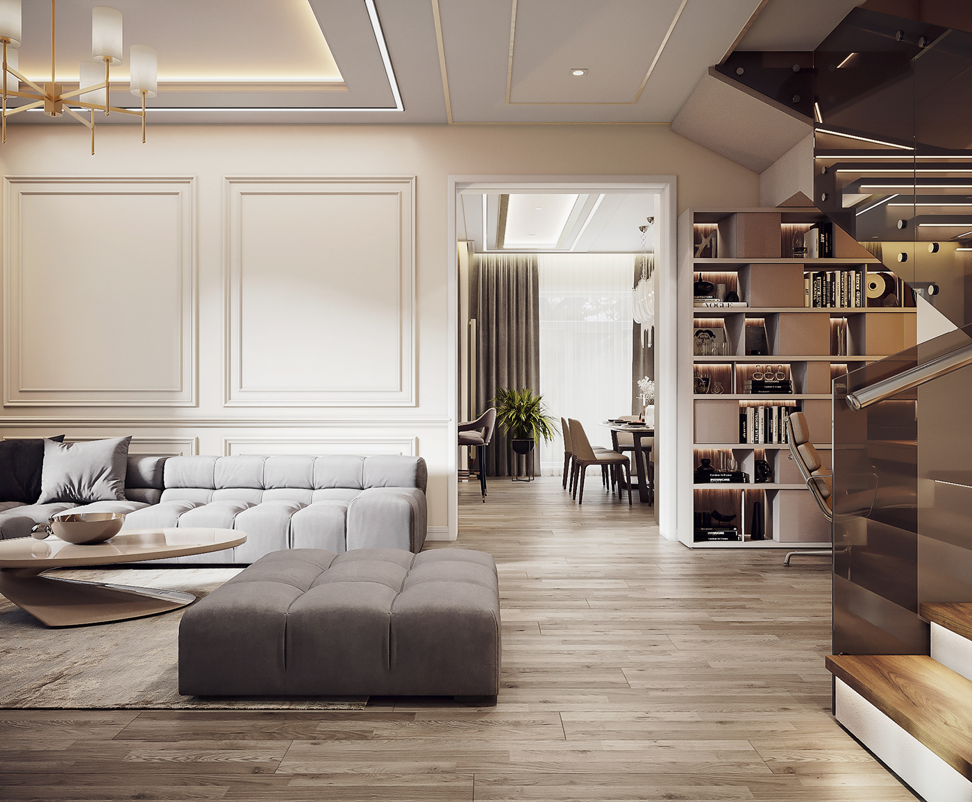 Luxury Design luxury interior luxury interior design 3ds max 3dvisualization 3d vis Moldova living room kitchen Render