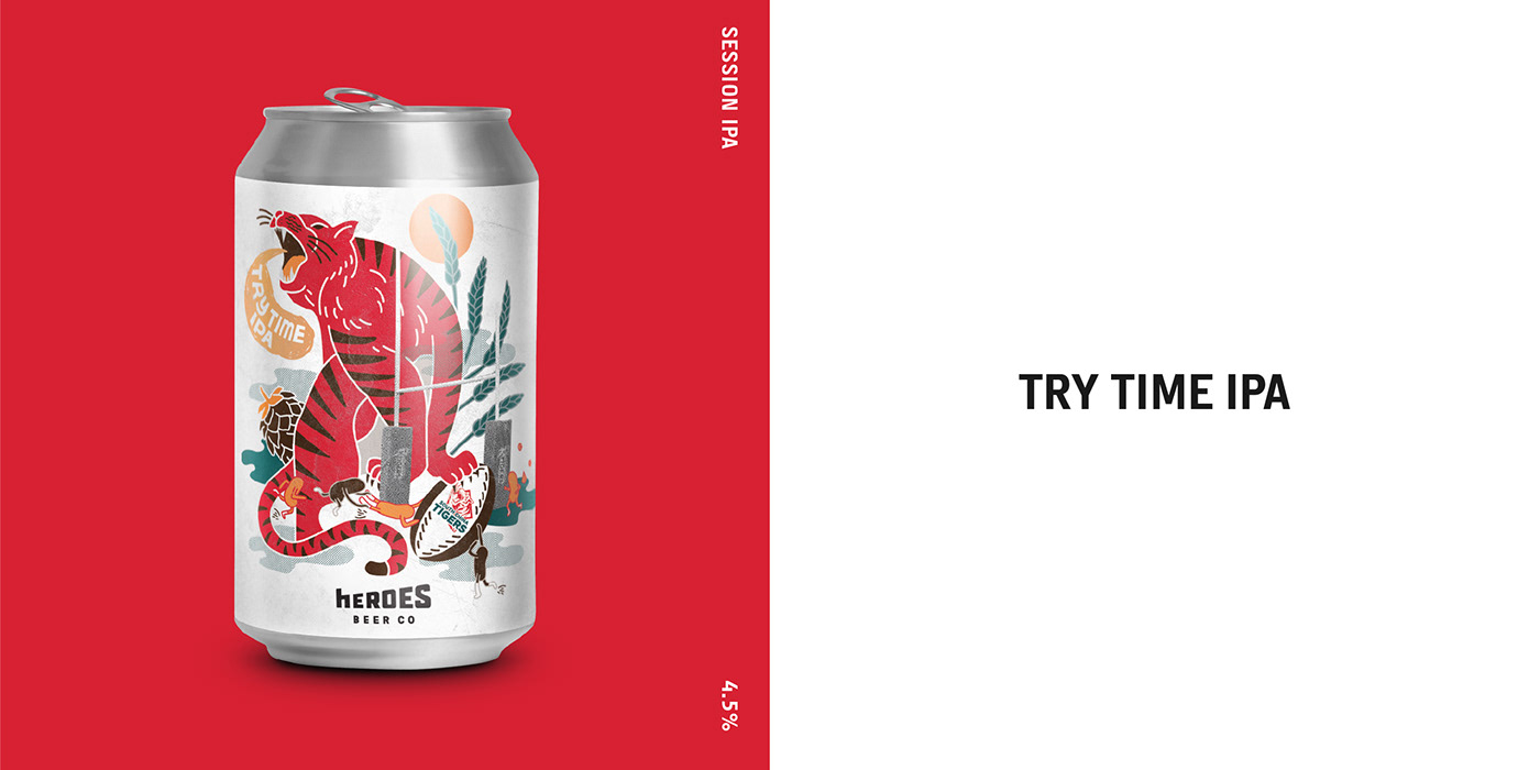 beer Label Packaging ILLUSTRATION  design graphic beverage craftbeer can branding 