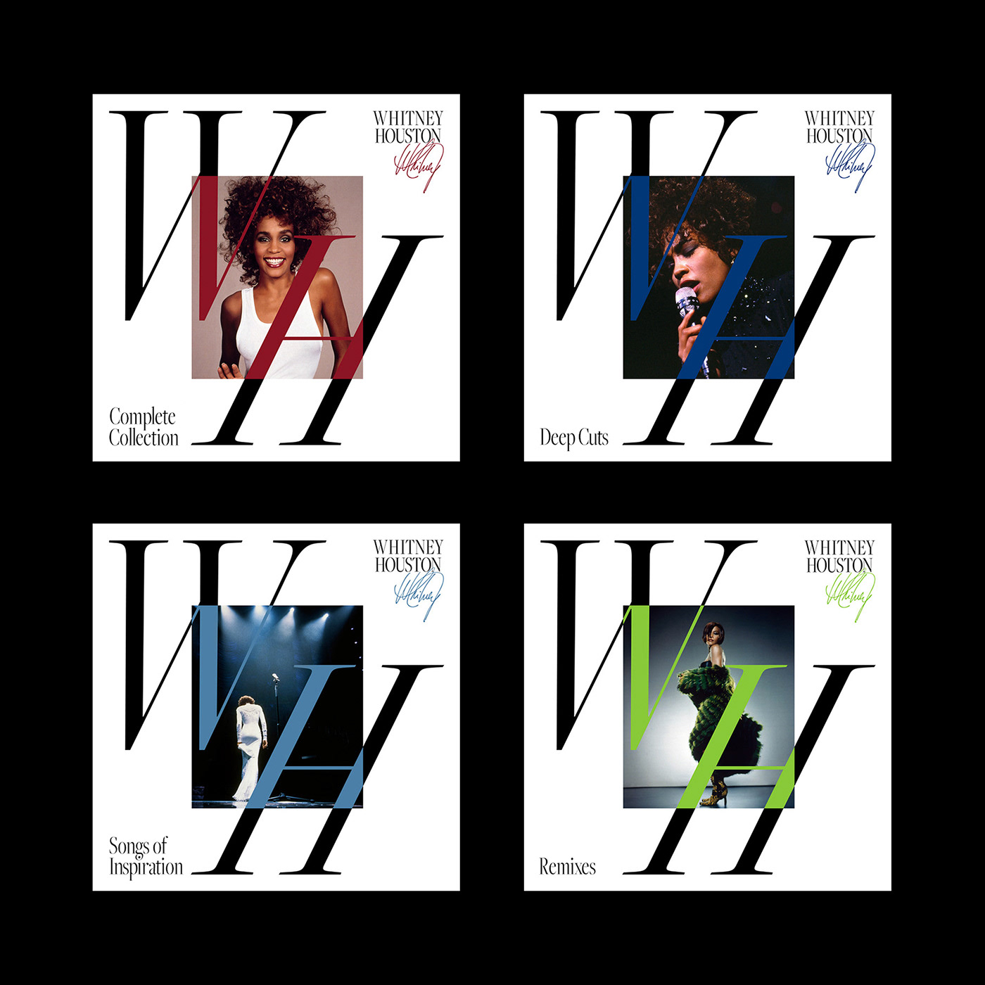 artist Brand Design brand identity branding  identity Logotype music whitney houston design system editorial design 