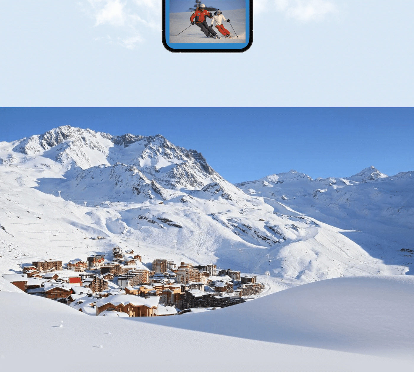 Ski Resort mountains Web Design  Website snow snowboard france Travel relax ски