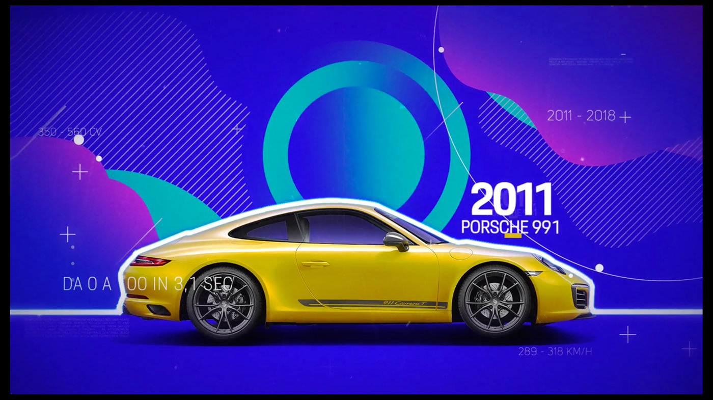 animation  automotive   brand identity branding  campaign design motion graphics  Porsche Porsche 911