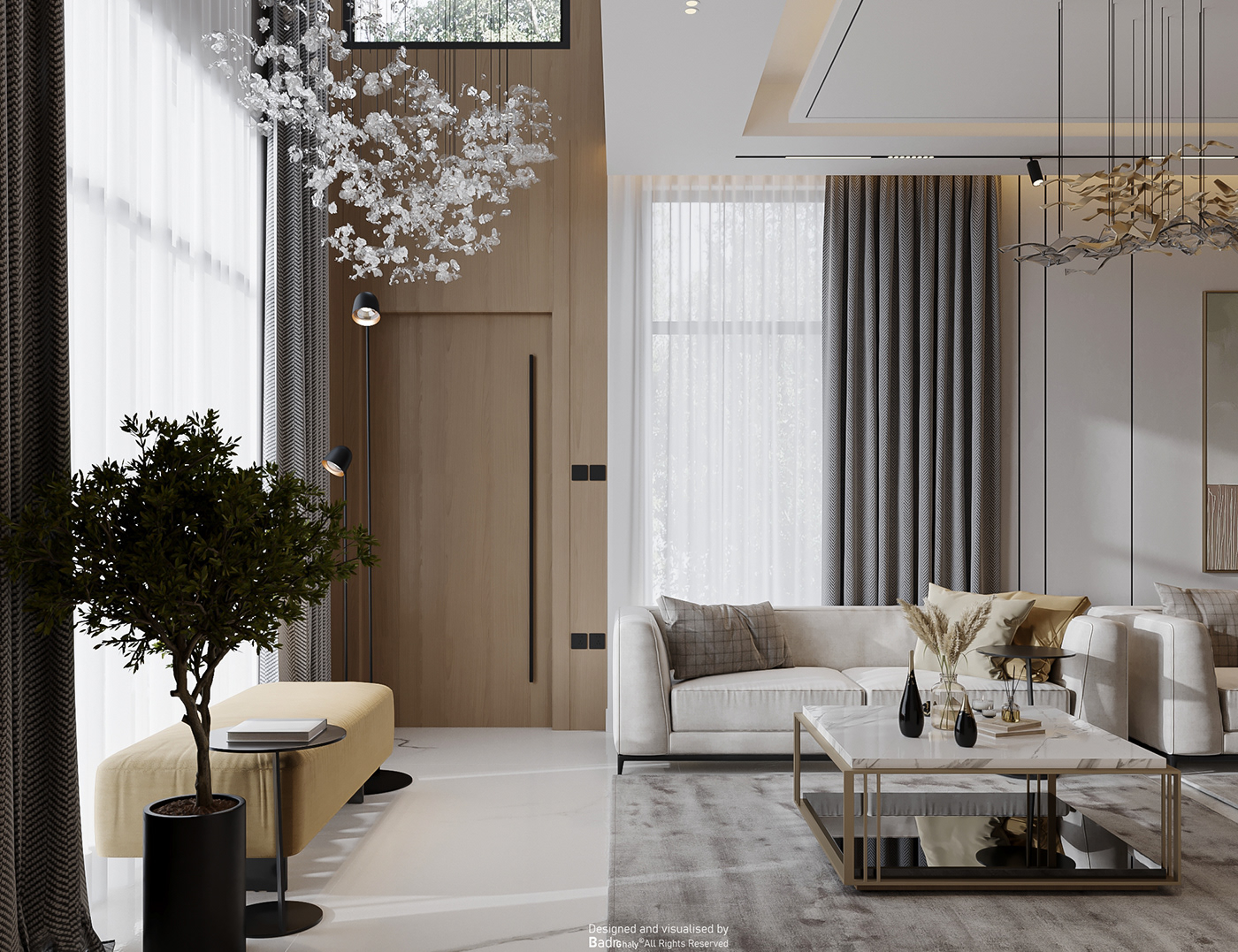 indoor architecture Render visualization interior design  3ds max modern 3D corona archviz