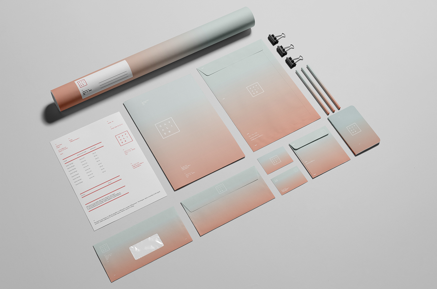 Adobe Portfolio studio design studio Collateral identity brand design firm Business Cards envelopes letterhead marketing materials