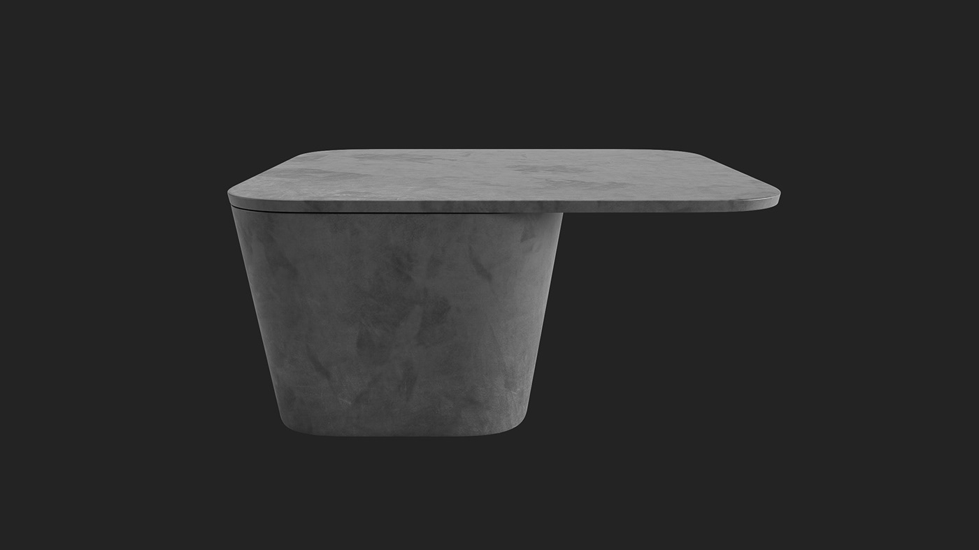 tribu furniture tao Coffee table concrete cement minimal