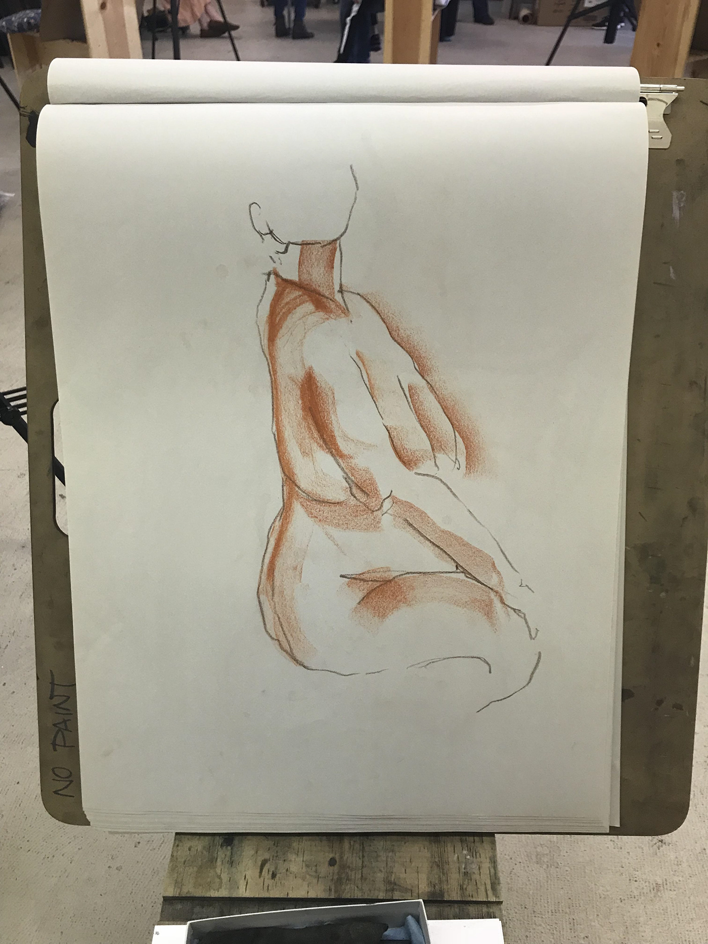figure Drawing  sketch charcoal conte human bodies