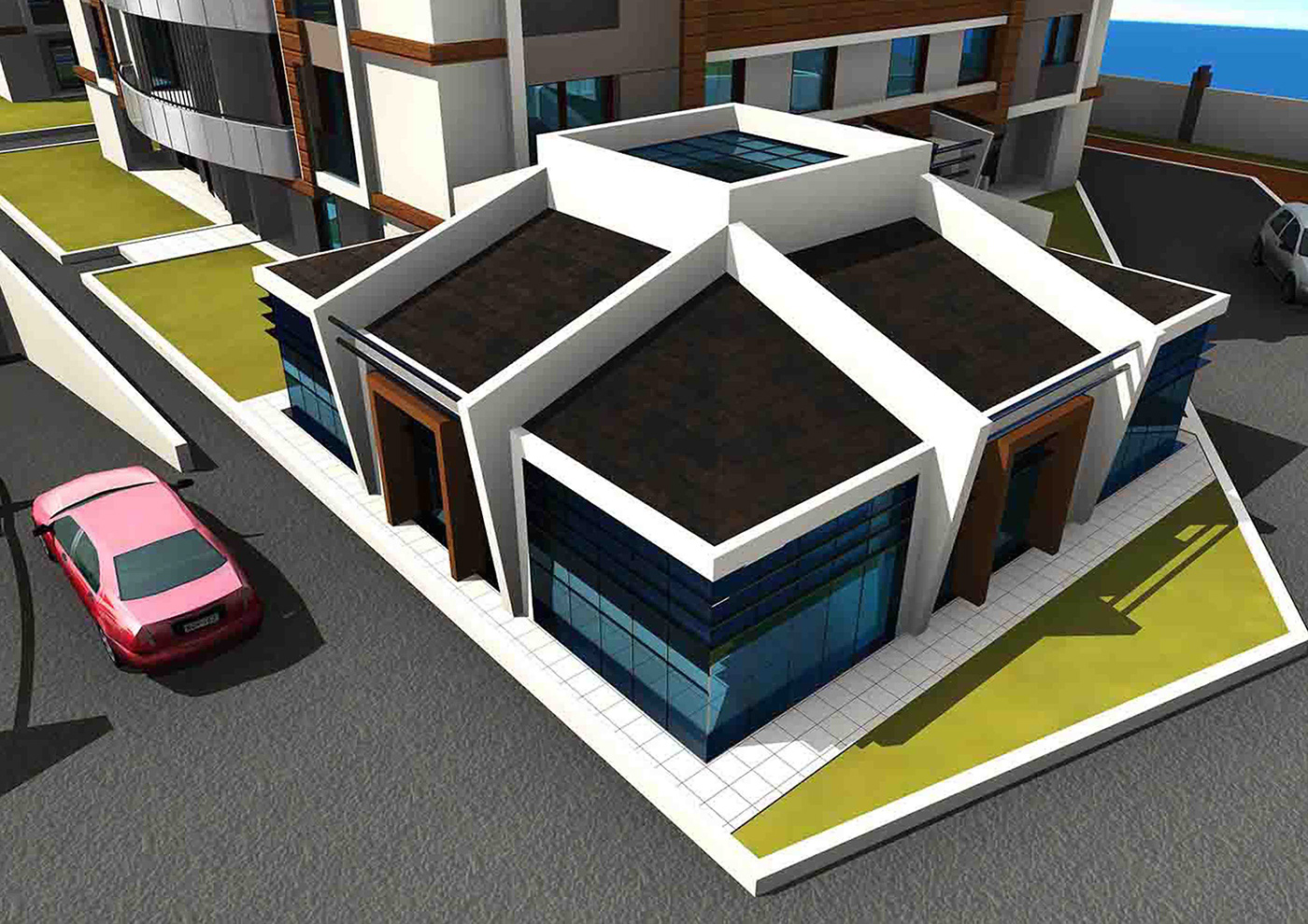 architecture Housing Project interior design  modern Render visualization