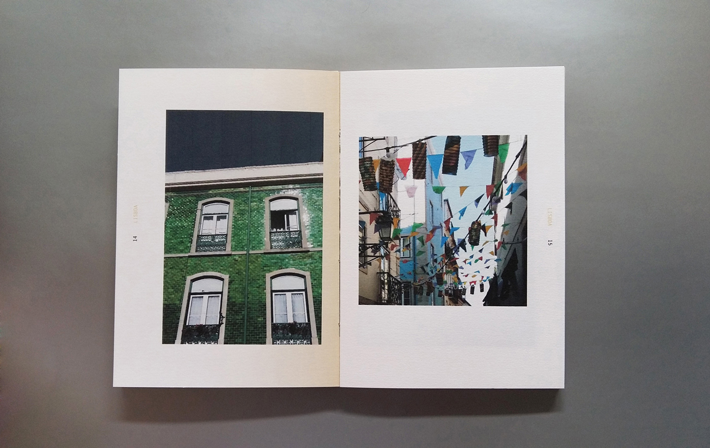 Lisbon open spine gradient book lisboa