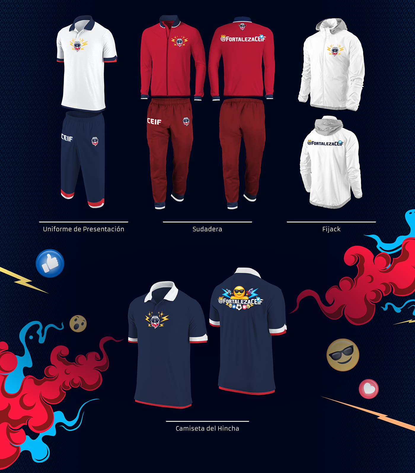 jersey kit uniform camiseta Futbol soccer football team fortaleza Emoji