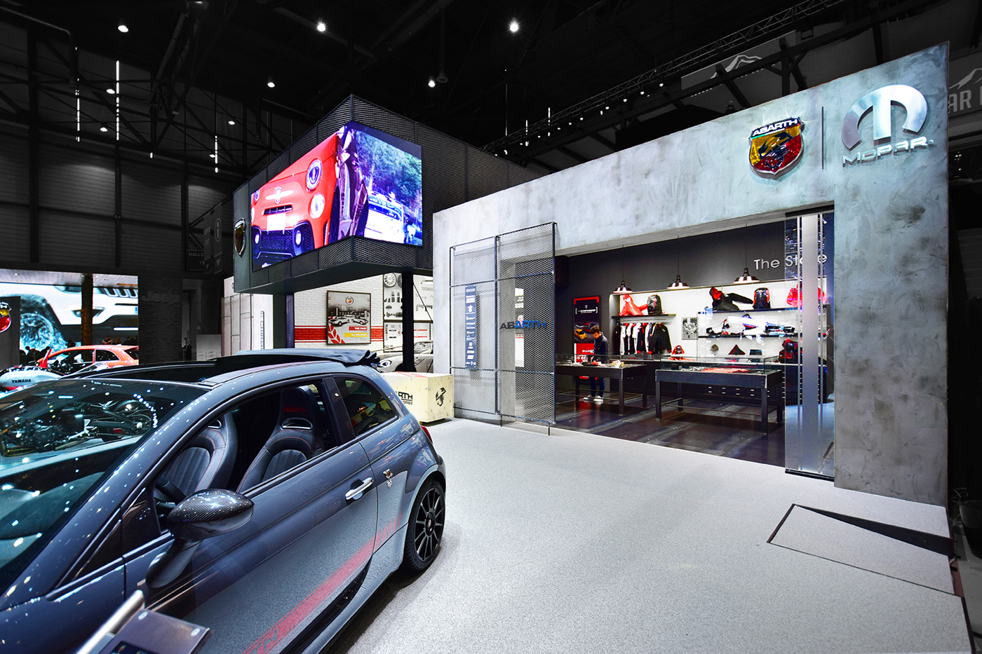 fiat Abarth exhibition stand messestand Motor show