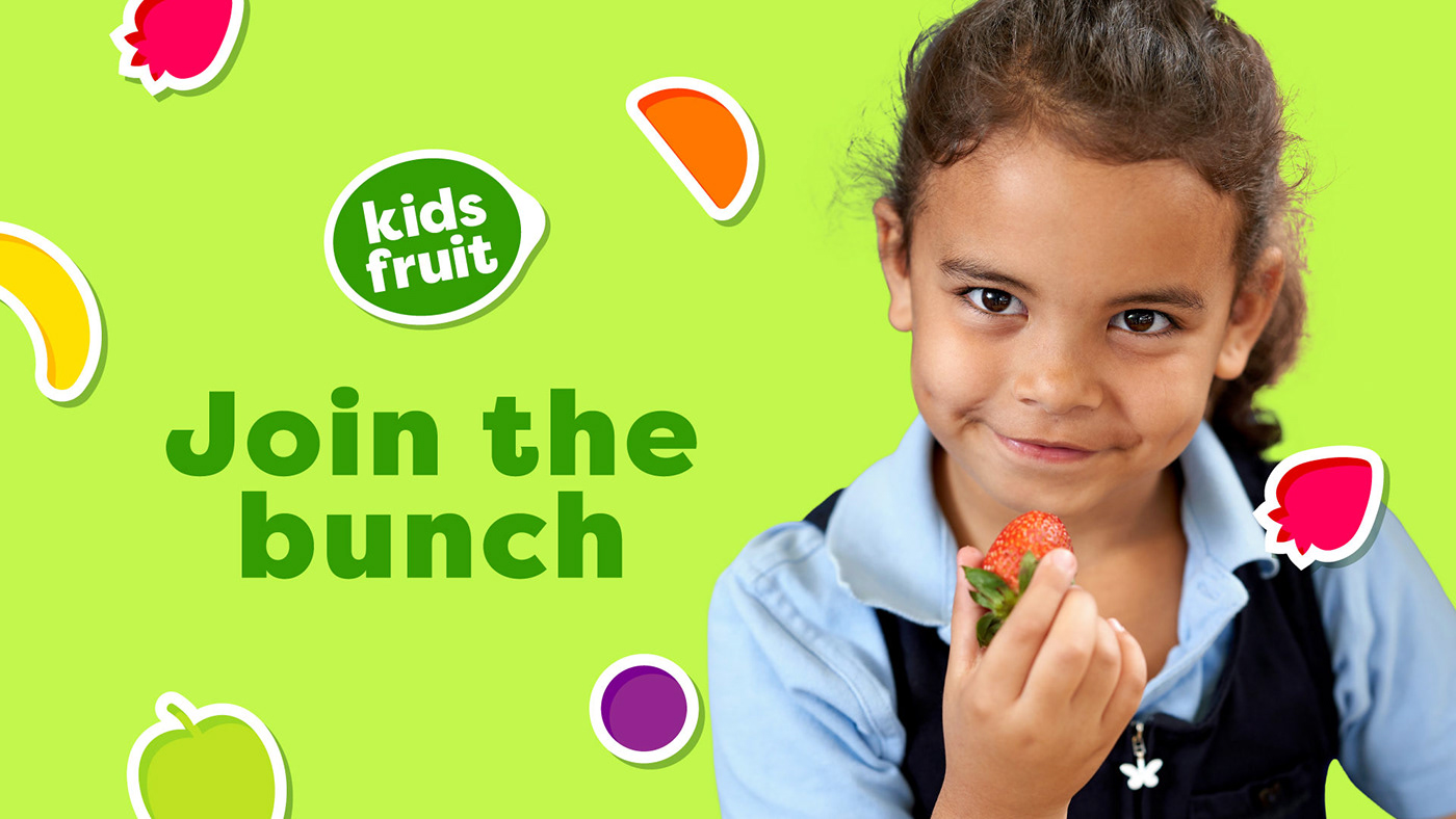 brand identity branding  logo graphic design  kids stickers Fruit healthy Food 