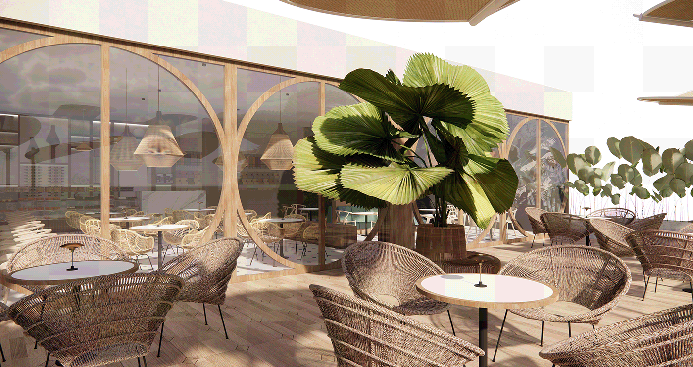 architecture coffee shop comercial design furniture interior design  restaurant terrace