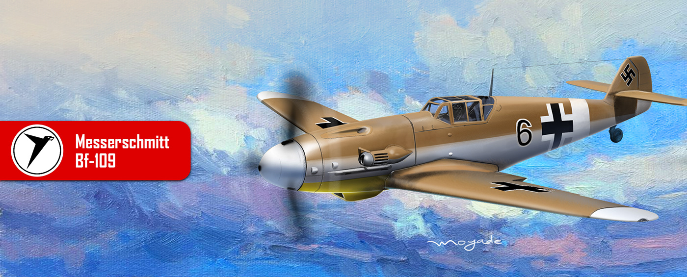 Messerschmitt Bf-109 Nazi German 🇩🇪 Luftwaffe's front line fighter during world war 2, one of the 