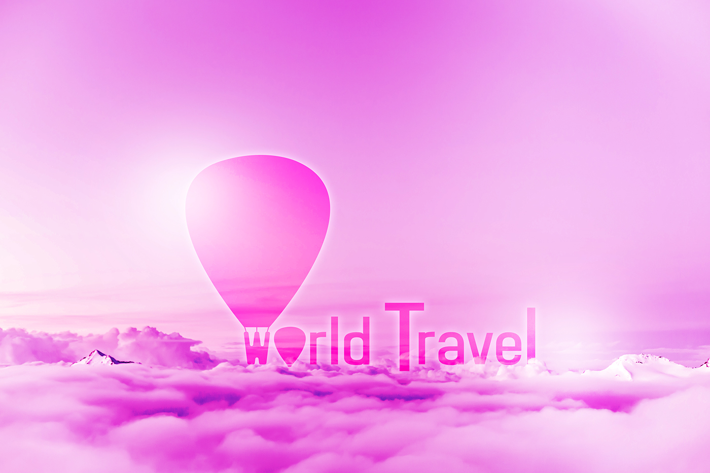 Logo Design Travel air balloon