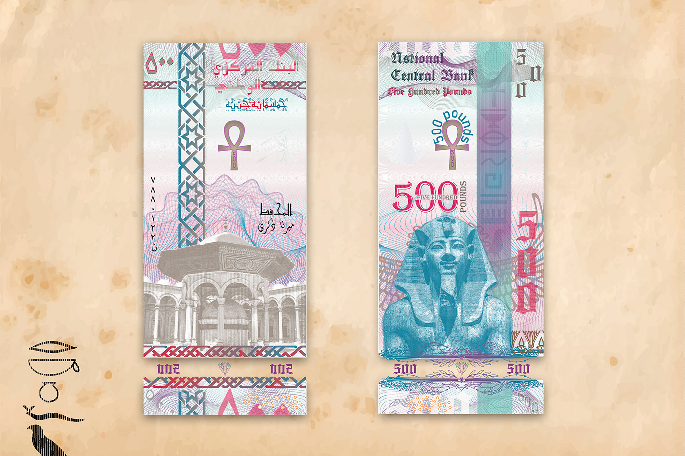 currency money banknote design currency design egypt guilloche Modern Money polymer banknotes security features security printing