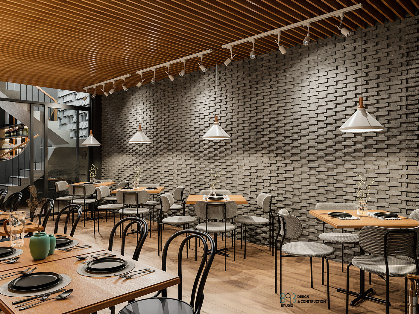 architecture archviz CGI Interior interiordesign Renovated restaurant restaurantdesign visual