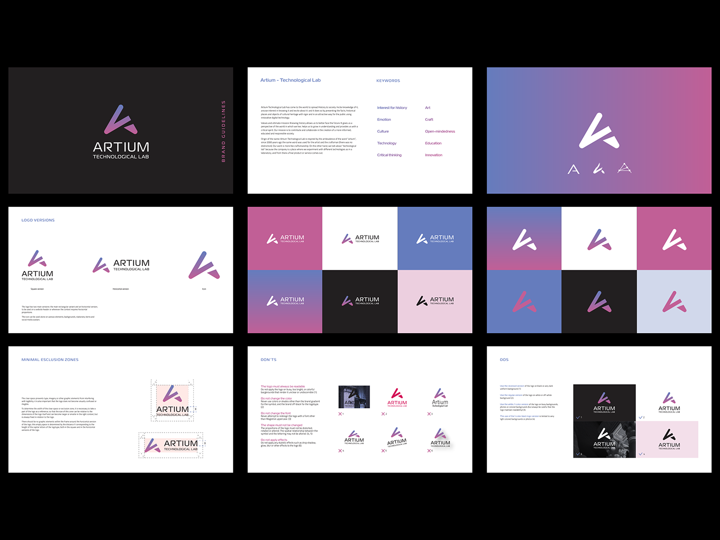 Logo Design logo brand identity branding  brand guidelines brand book Startup Tech logo identity purple
