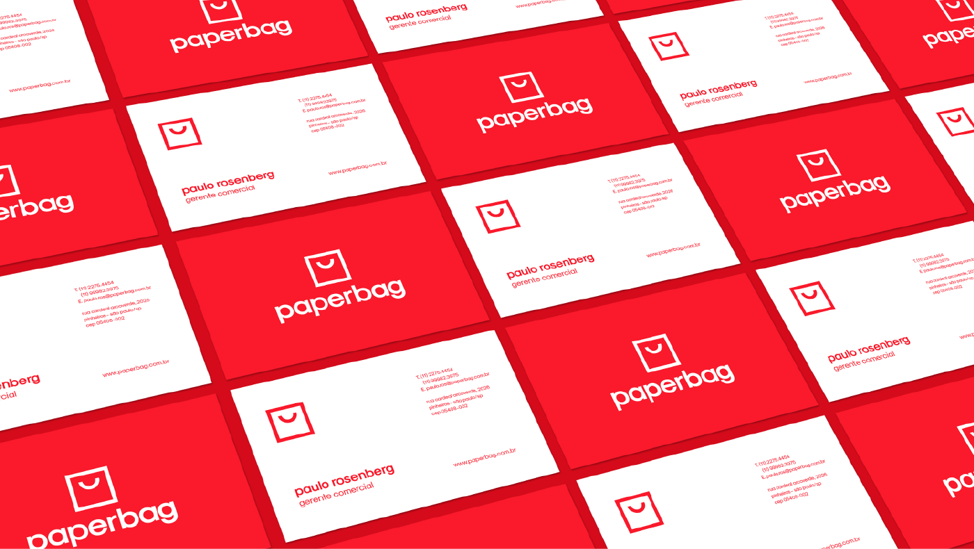 paper bag craft Packaging logo branding  Brazil red paperbag
