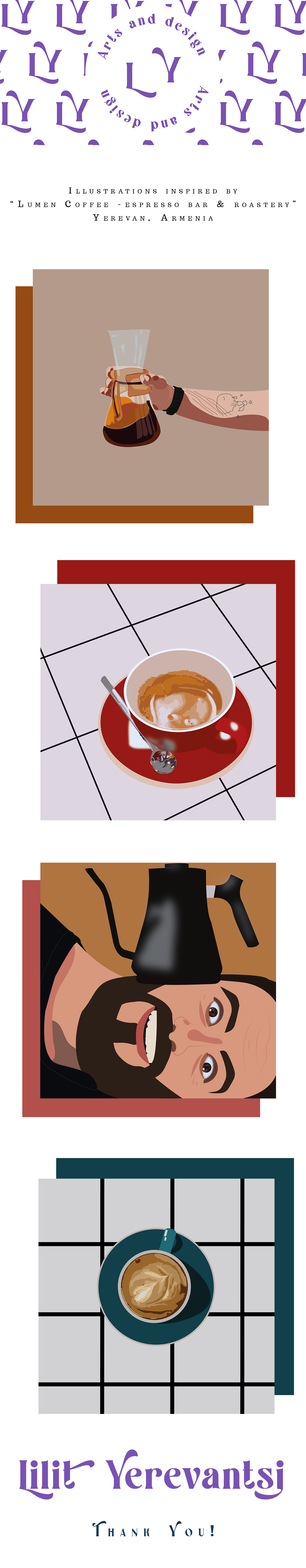 artwork cafe Coffee coffeeart Coffeebar coffeeshop Digital Art  illustrations lumencoffee portrait