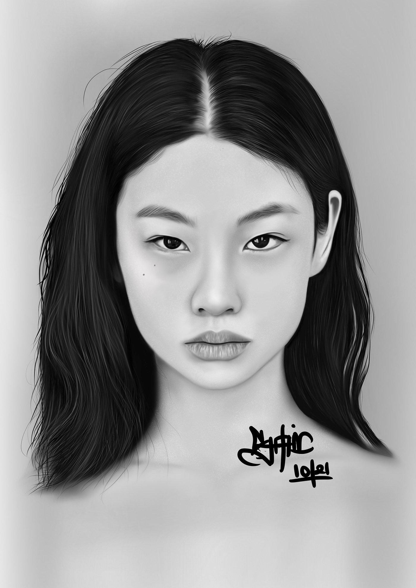artwork Digital Art  Drawing  fanart Hoyeon Jung koreanactress Netflix saebyeok series squid game