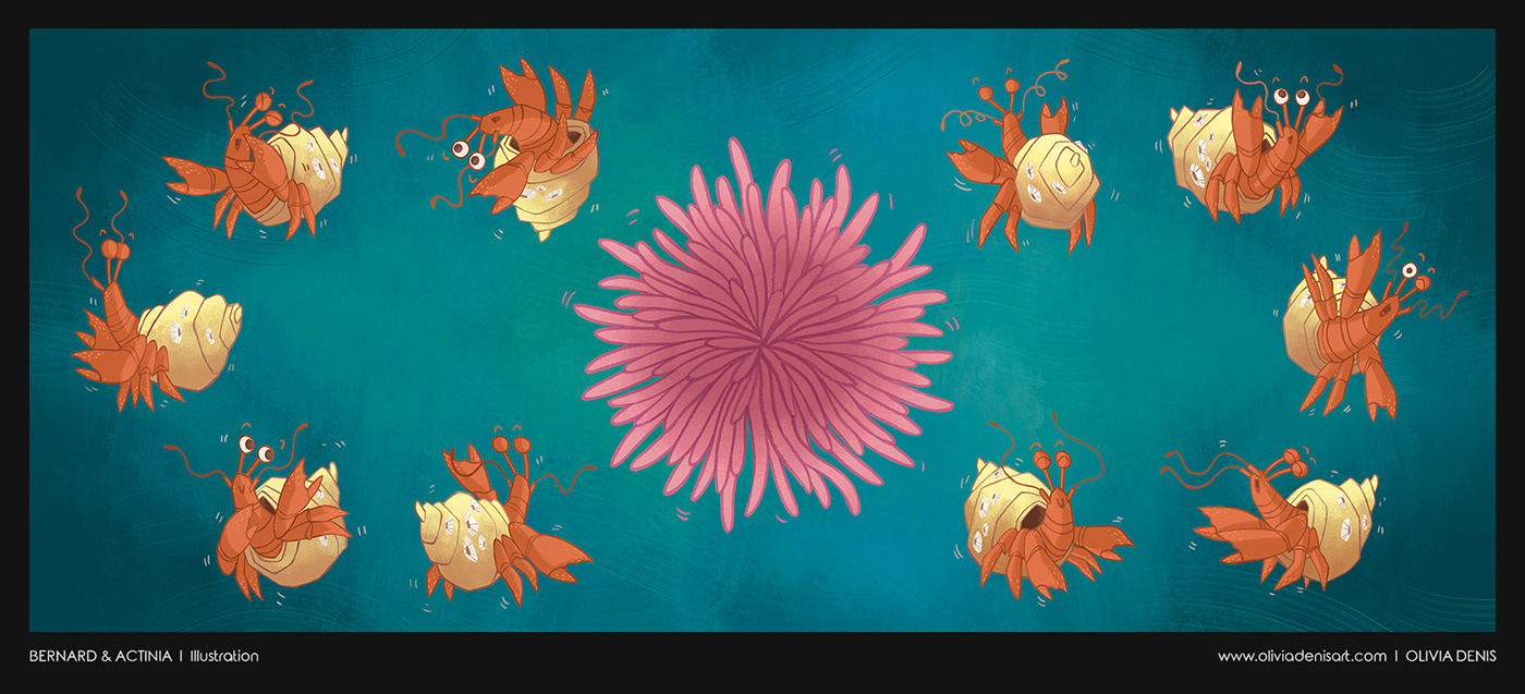 oliviadenisart ILLUSTRATION  book children Digital Art  sea Ecology Love editorial artwork