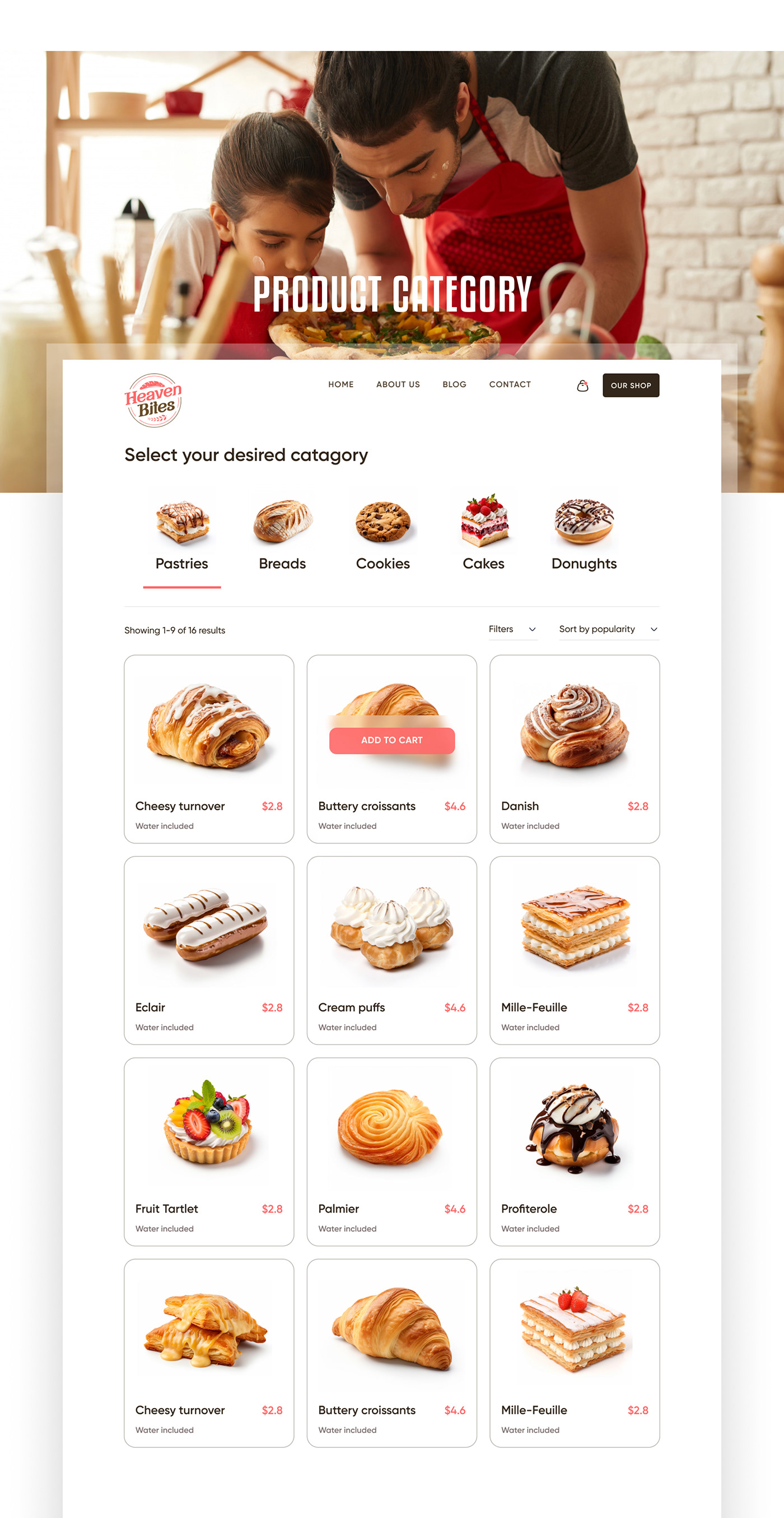 UI/UX bakery bakery website bakery shop Website Design Web Design  UI user interface bread dessert