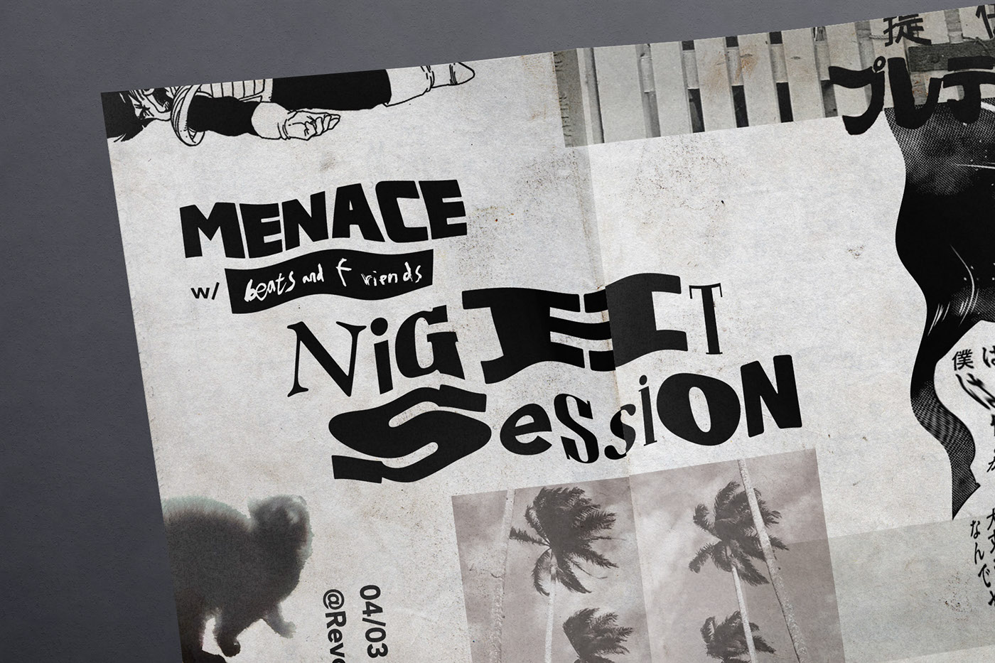 menace beats n friends poster print graphic design  music