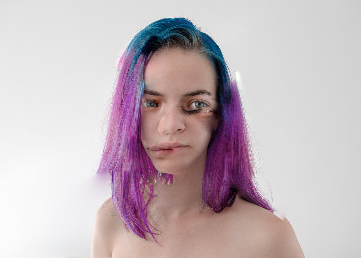portrait model girl Fashion  retouch montage collage Digital Art  distortion Face Recognition