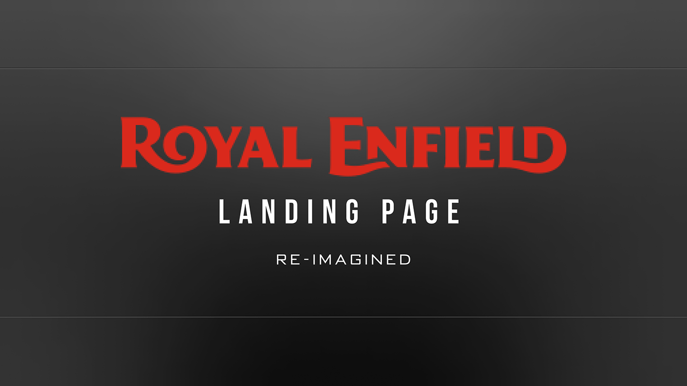 ui design landing page Web Design  Figma Website user experience adobexd reimagined redesign concept Royal Enfield Design