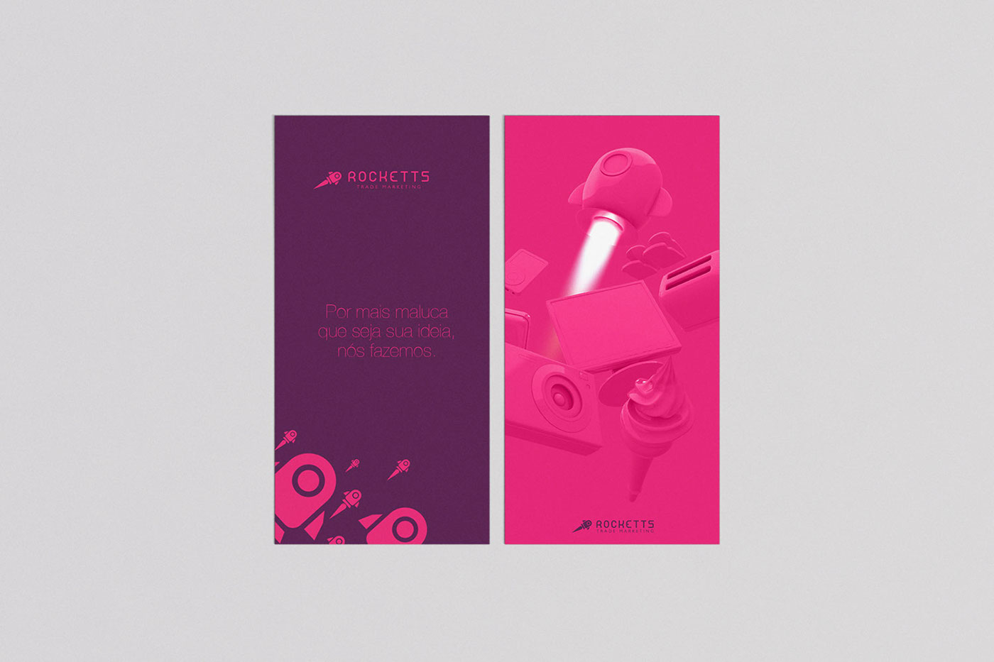 rocket indentity brand site Web pink clouds trade marketing   logo folder guideline brandbook presentation