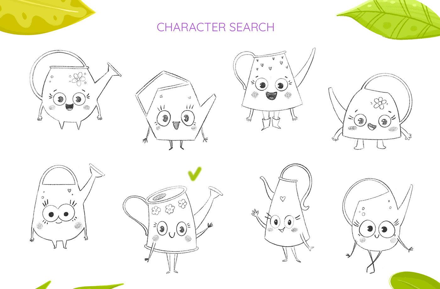 Character design  digital illustration cartoon ILLUSTRATION  leaves Nature children illustration concept art Character Mascot