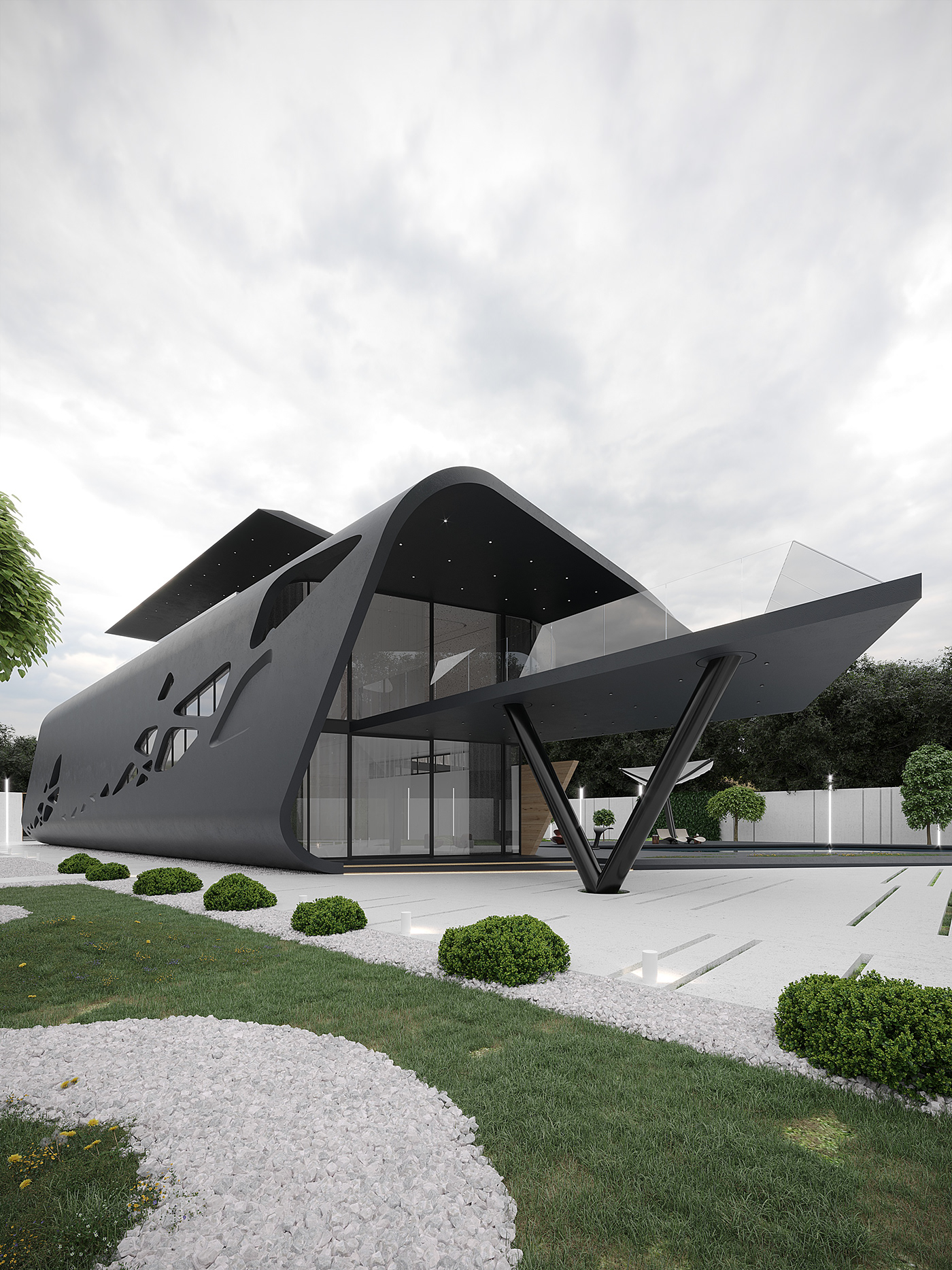 architecture design futuristic house modernarchitecture residential Turkey