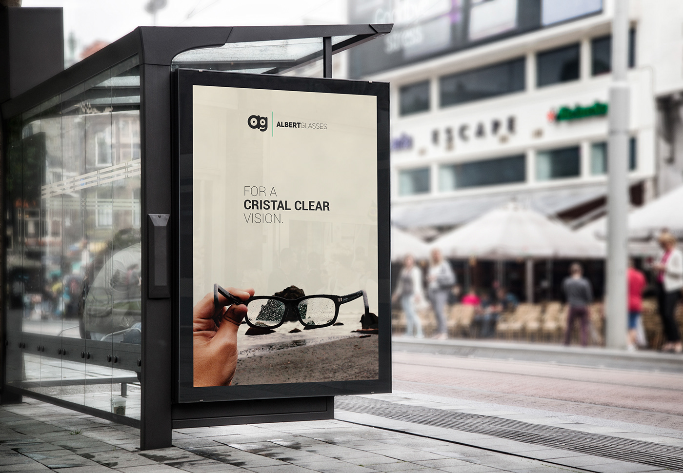 branding  Optician advertisement glasses logo ILLUSTRATION  Advertising  company
