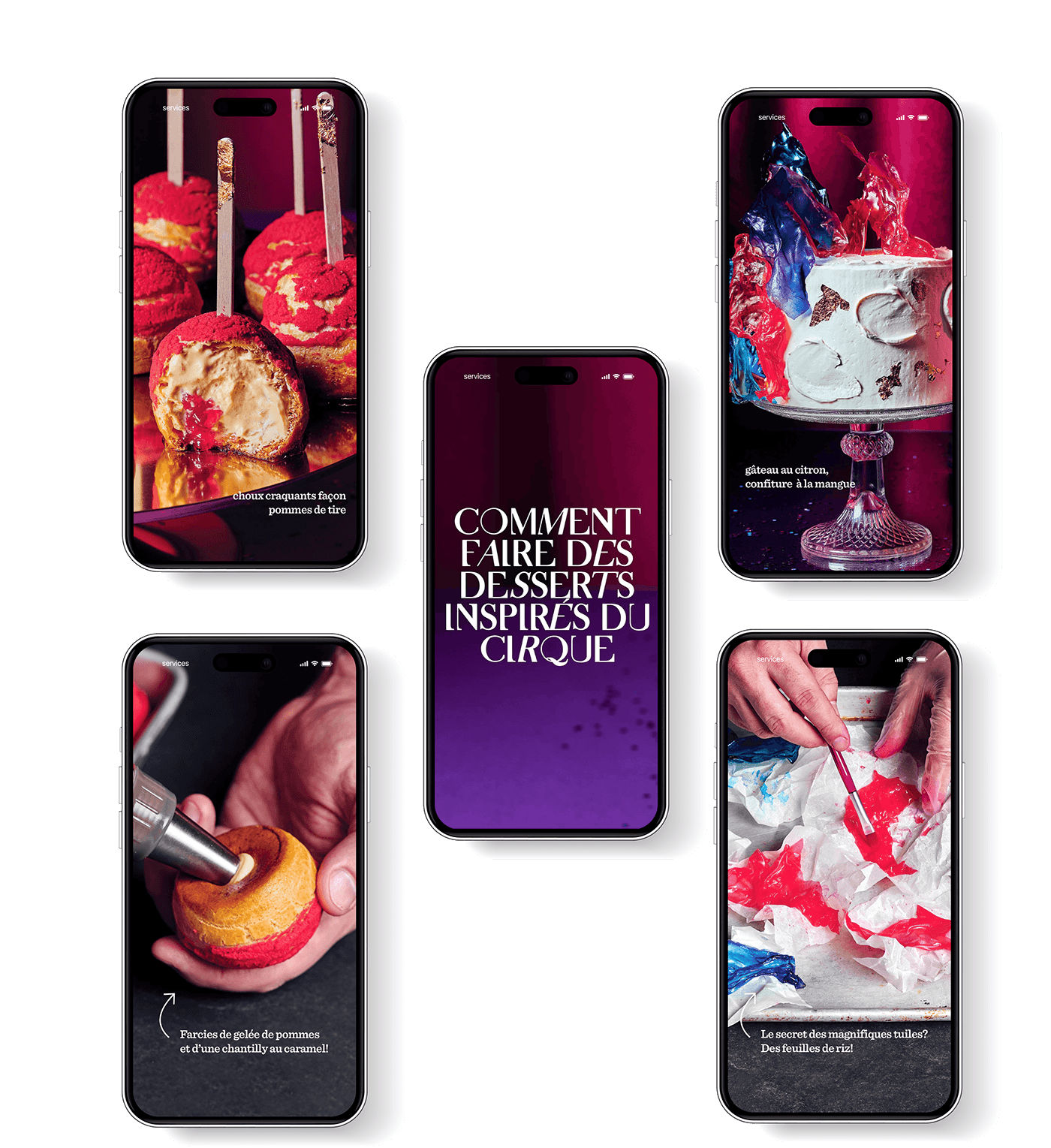 Food  Circus artistic direction editorial sweet marketing   content