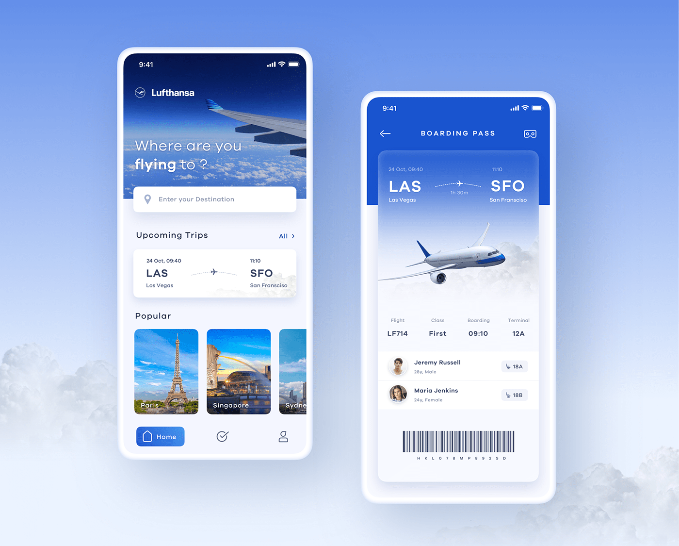 Boarding Pass destination flight app flight booking flight booking app flight search flight ticket minimal mobileapp mobile flight trips ui