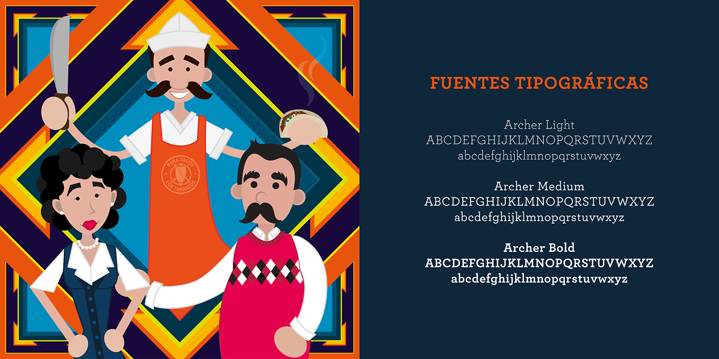 identity branding  graphic design  mexico folclor restaurant ILLUSTRATION 