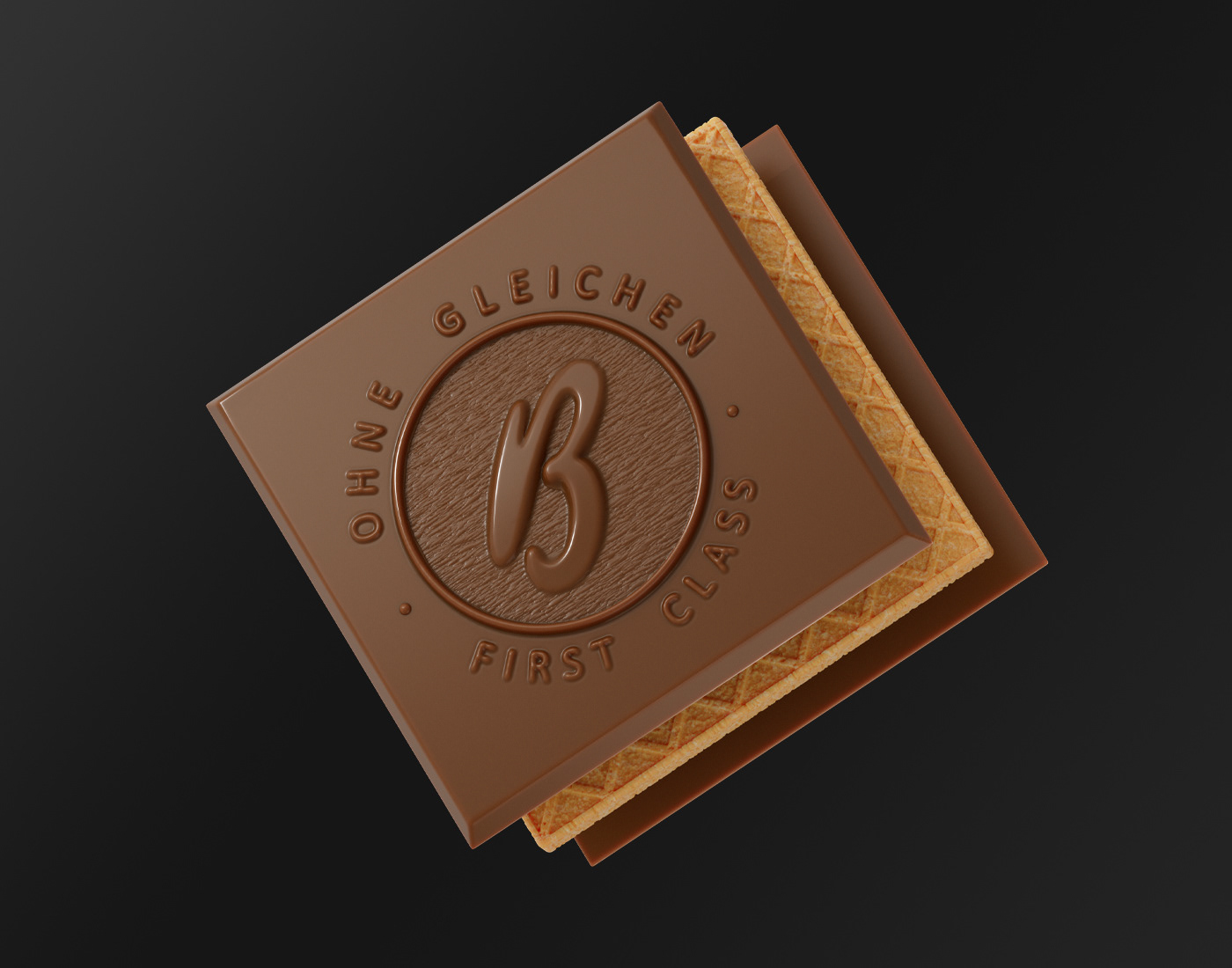 3D CHOCOLATE cgi food Packaging chocolate Food  jackson boss 3d food expert 3d waffer cgi chocolate