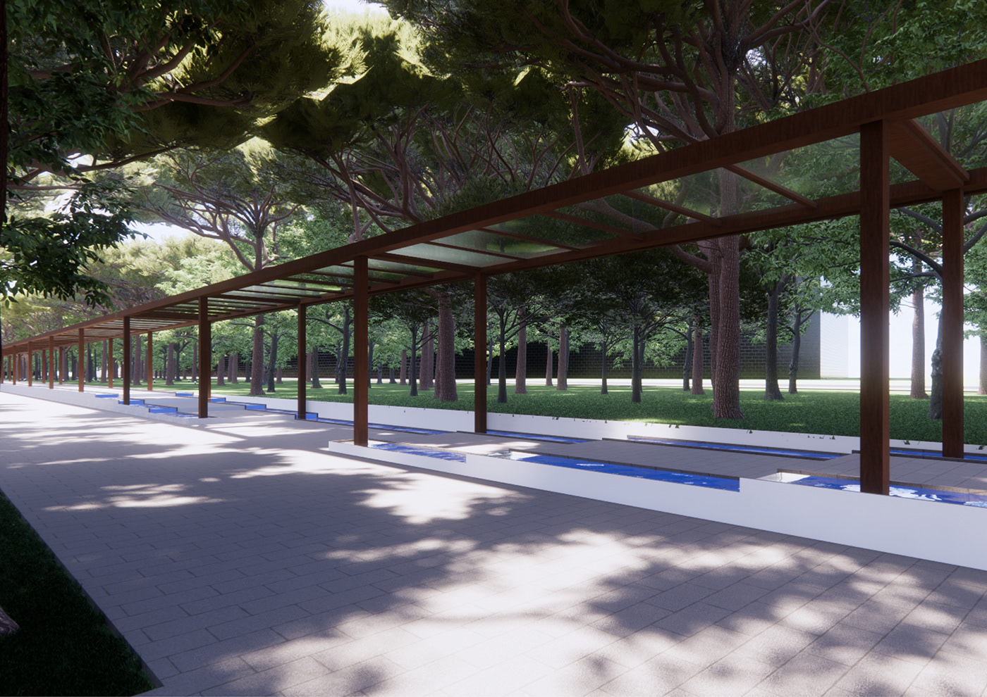 Park Landscape architecture Render visualization 3D interior design  exterior parks design
