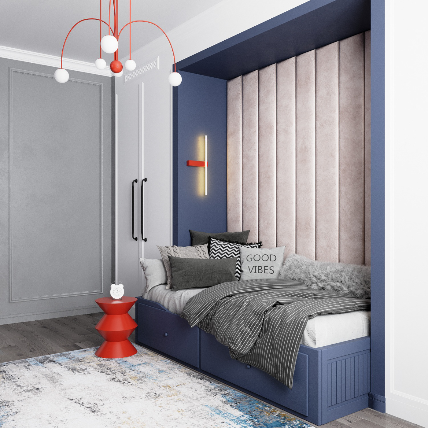 3D 3dsmax bedroom CG CGI Classic coronarenderer design neoclassic wood