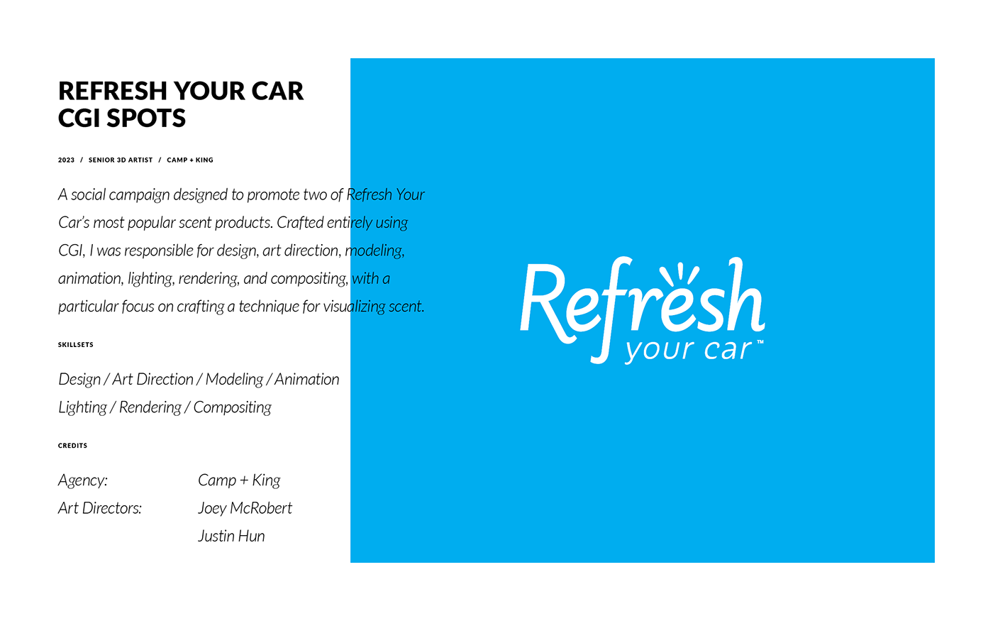 CGI Render cinema 4d redshift Air Freshener motion graphics  animation  Advertising  marketing   Refresh Your Car