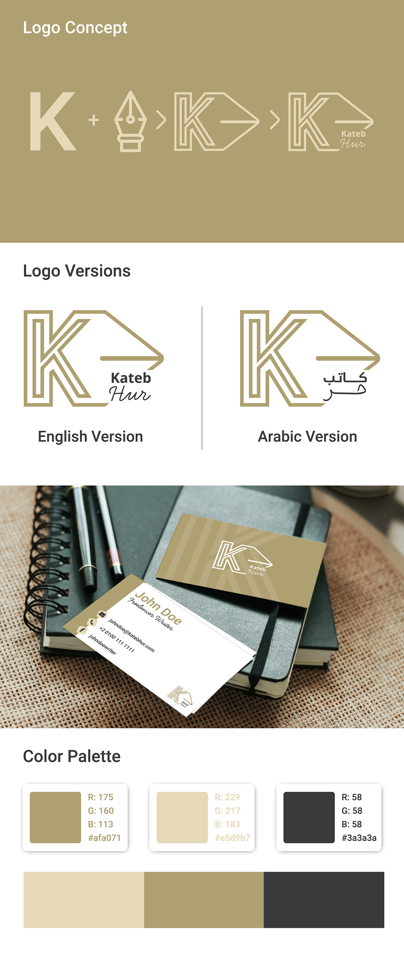 #writer #Pen k logo branding  Logo Design Arabic logo Advertising  Kateb iconography Illustrator