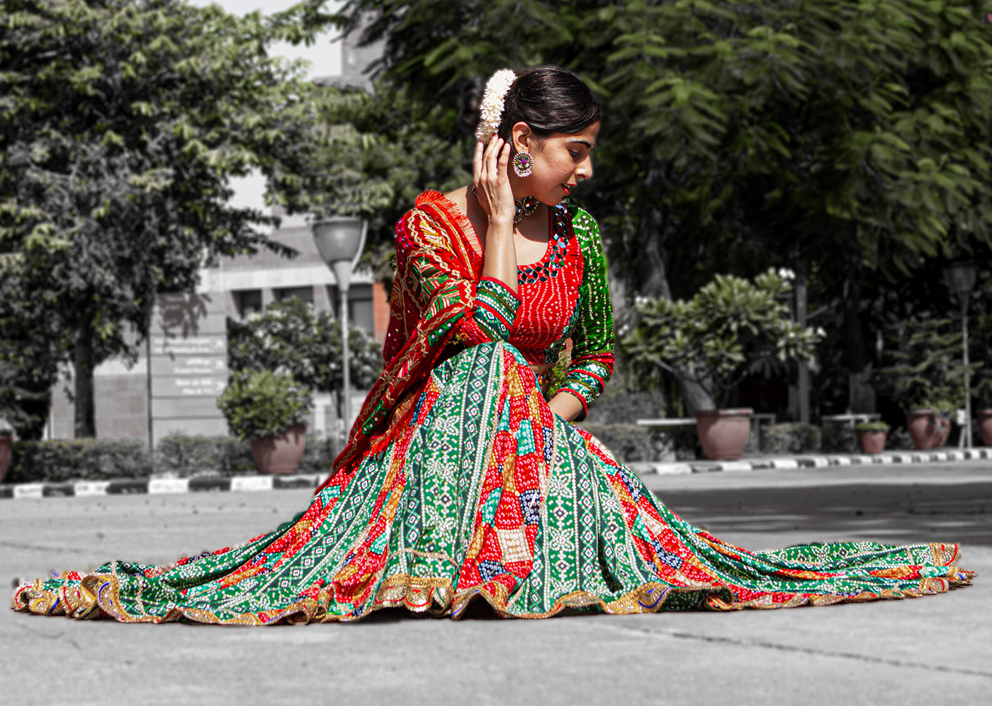 surface design Fashion  Style textile design  Embroidery Clothing apparel Dandiya Festival Lehenga Choli LEHENGA DESIGN