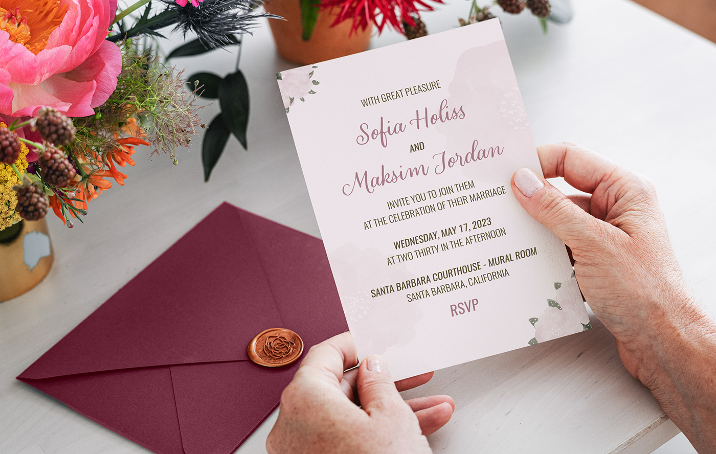 design Flowers Holiday Invitation Love party rustic design watercolor wedding wedding invitation