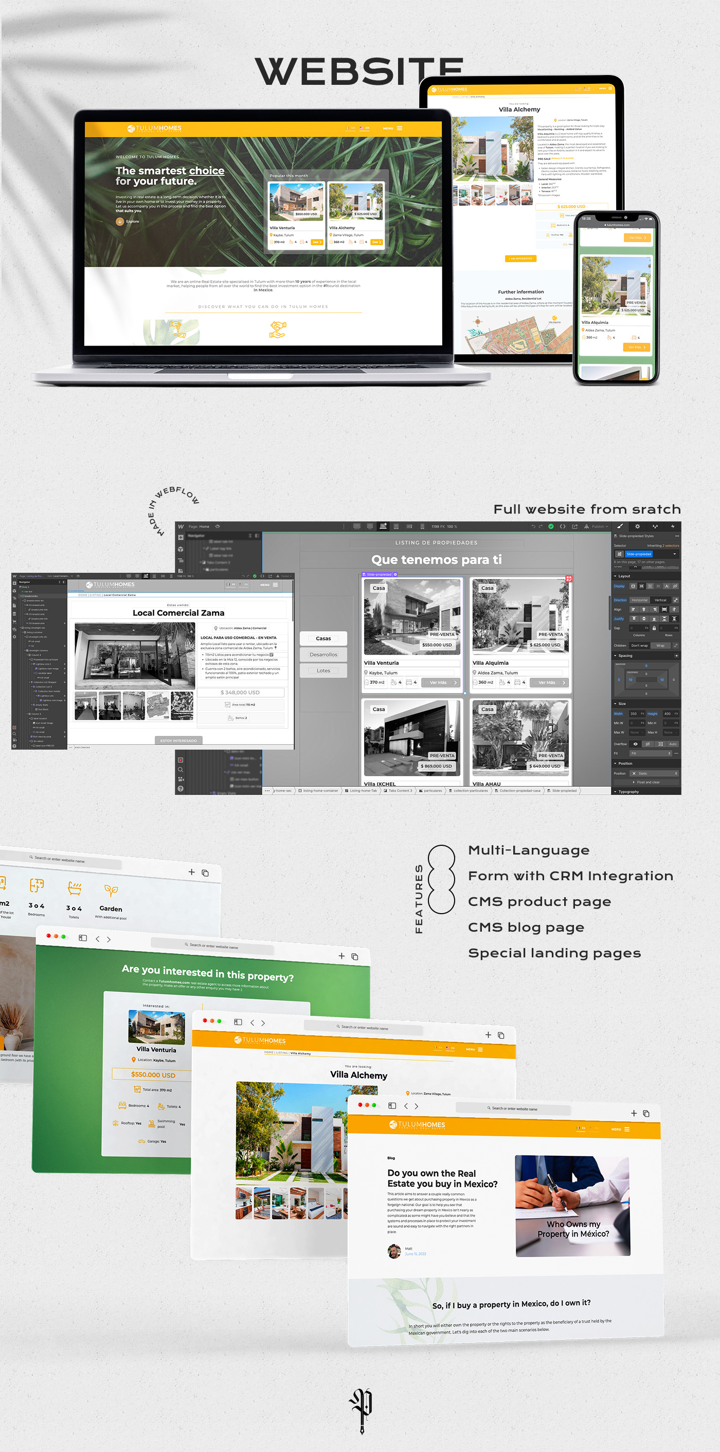 brand identity design gráfico landing page marketing   real estate sales kit Social media post Socialmedia Web Design  Webflow