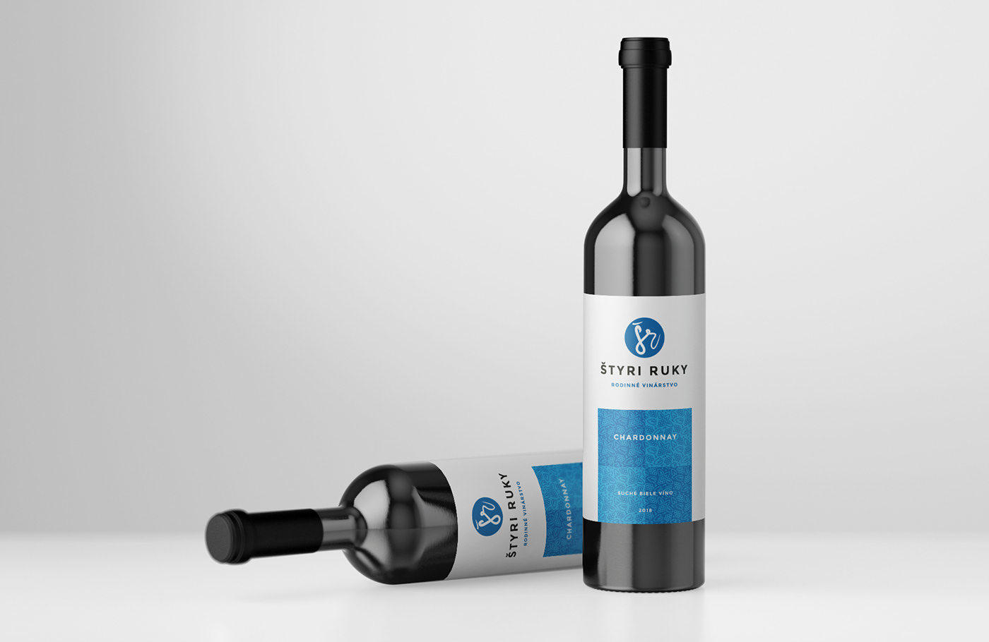 winery logo Label wine blue redesign design