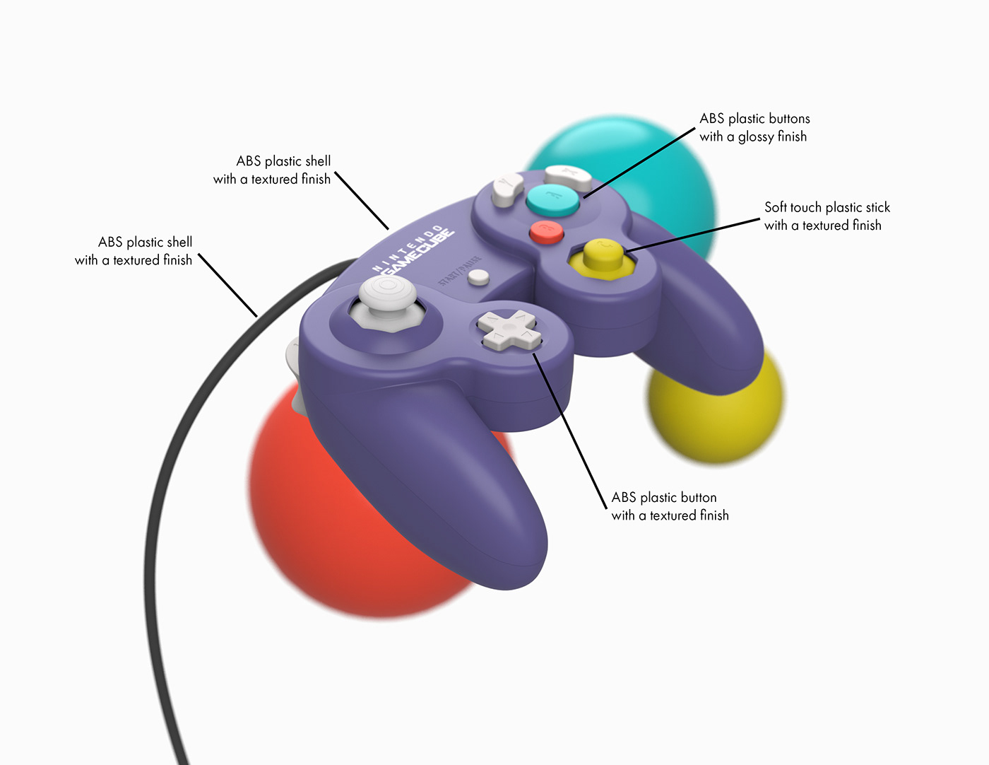 3D animation  cad controller game GameCube Gaming industrial design  Nintendo Videogames