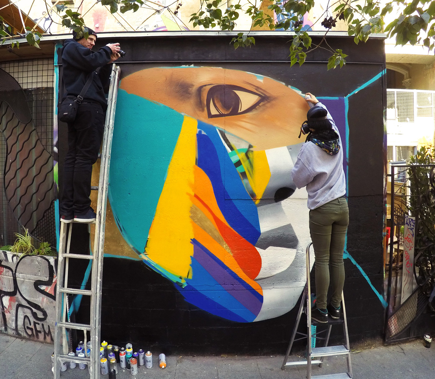 Street Art  live painting video Mural art arte urbano urban art Mix media Graffiti contemporary art