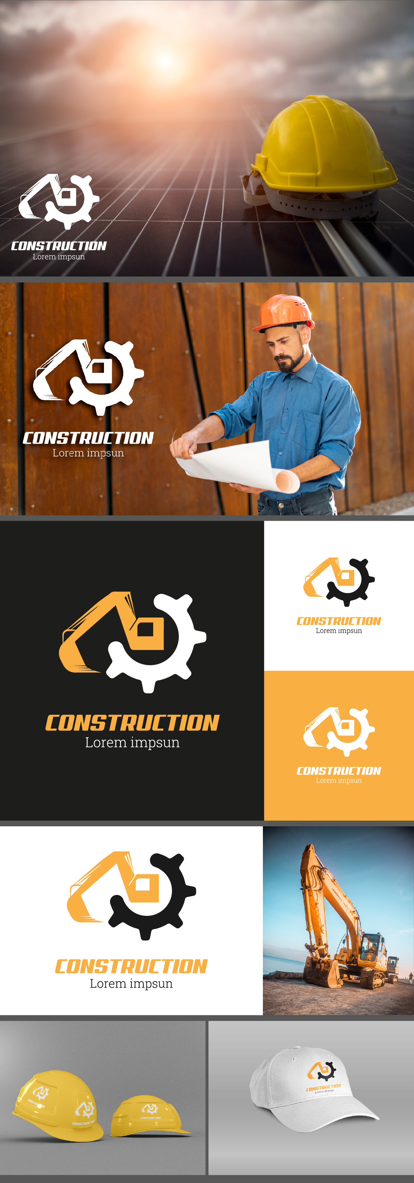 brand building construction equipment logo Rent rental